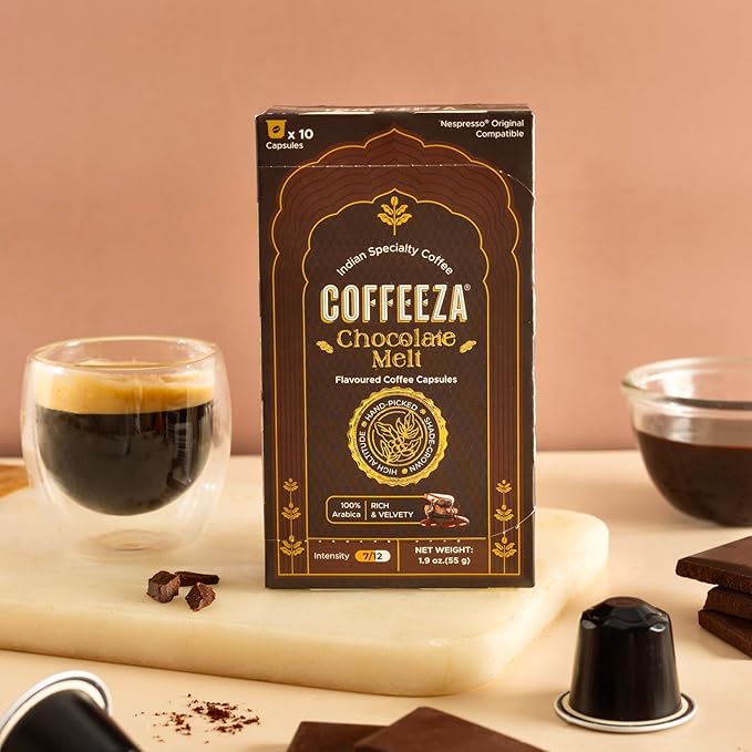 Coffeeza Belgian Chocolate Flavored Espresso Coffee Pods, Compatible with Nespresso Original Line, Medium Roast, Intensity ??7, 100% Arabica Aluminium Coffee Capsules, 3 Pack - 30 Single Serve Coffee Pods