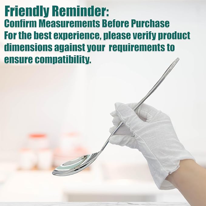 Serving Spoons,Heavy Duty 304 Stainless Steel Buffet Serving Spoons,Dishwasher Safe 10.6'' Pack of 2