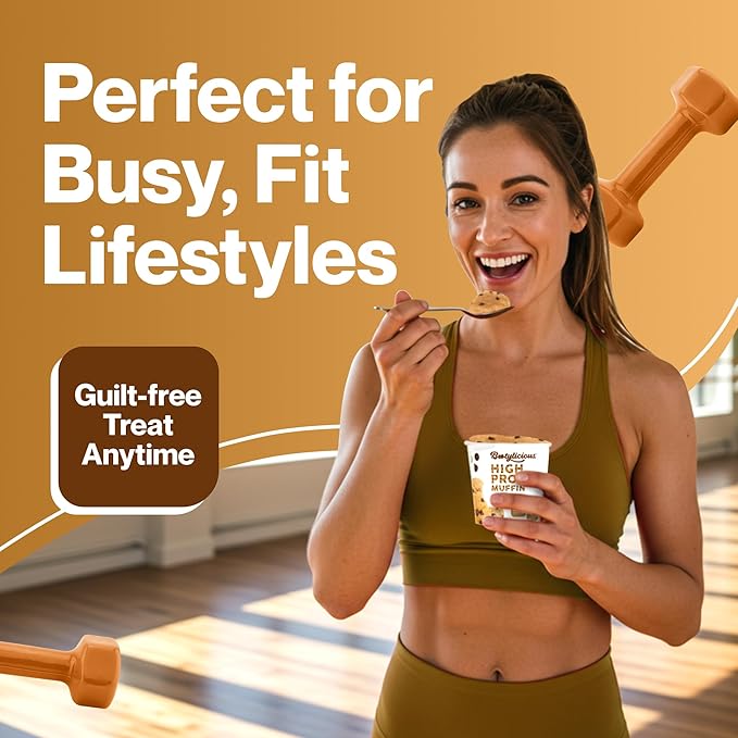 Bootylicious | High-Protein Muffin | 25g Protein, 7g Net Carbs, Low Glycemic Index, 12-Pack (Chocolate Lovers)