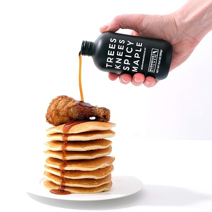 Trees Knees Spicy Maple, Organic Maple Syrup Infused with Habanero Peppers, 11.5 Ounce Bottle, Vegan, Gluten Free, Paleo-friendly, Grade-A, Great Food Gifts or Food Gift Basket