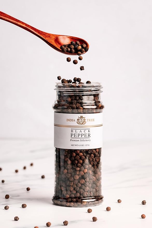India Tree Pepper, Tellicherry, 4.5 oz (Pack of 3)