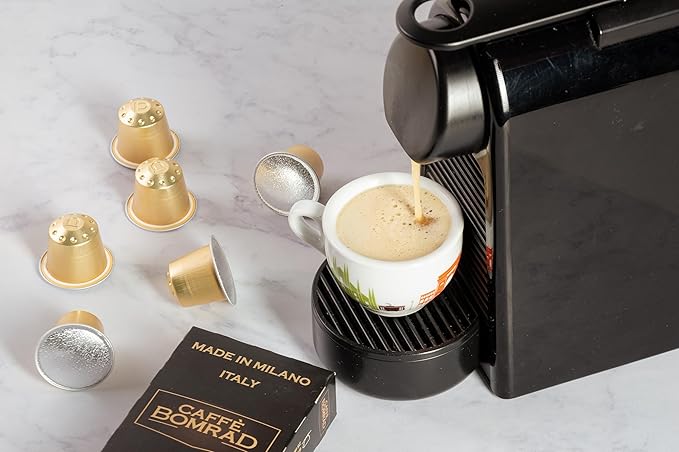 Caffè Bomrad 100% Arabica | 0% Robusta | 100% Made in Italy | 10 Aluminum Coffee Capsules