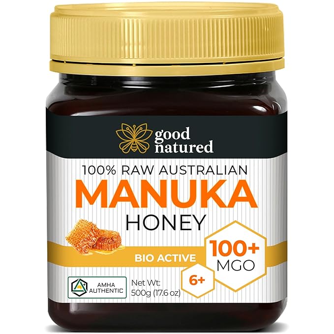 Raw Manuka Honey Certified MGO 100+ / 6+ Manuka With Antibacterial Activity - (NPA 6+) 500g (1.1lb) by Good Natured