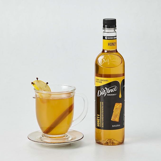 DaVinci Gourmet Honey Syrup, 25.4 Fluid Ounces (Pack of 4)