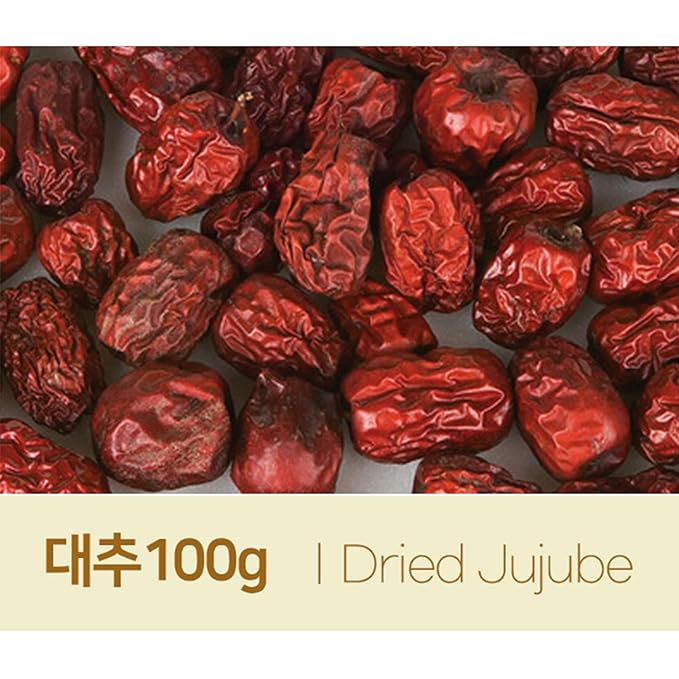 GAGOPA Dried Jujube Fruit ??100% Korean Red Dates, Naturally Sweet Flavor, Perfect for Tea, Soups & Samgyetang, Caffeine-Free Herbal Ingredient, 100g Pack