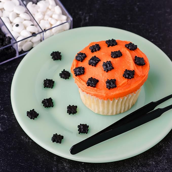 Sweets Indeed Halloween Candy Sprinkles Tacklebox ??2.53 oz Assorted Dextrose Shapes with Eyeballs, Pumpkins, Spiders, Skulls & Ghosts ??Edible Decorations for Cookies, Cupcakes & Cakes