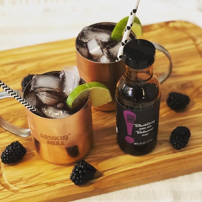 OMG! Oils: Gourmet Blackberry Barrel-Aged Balsamic Vinegar (Perfect for Dipping, Marinades, Glazing and Topping!), 177ml/6oz??,<div>