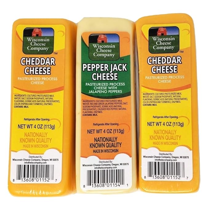 Wisconsin Cheese Company - Grand Cheese & Sausage Gift Box - 100% Wisconsin Cheddar & Pepper Jack Cheese, Sausage, Crackers, Pretzel & Mustard | Perfect for Parties, Charcuterie Boards and Birthday Gifts | Great Birthday Gift