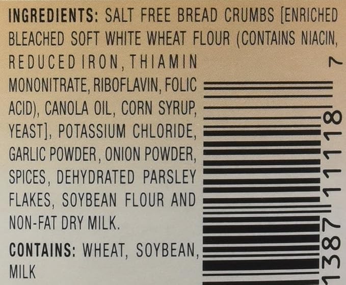 4C Salt Free Seasoned Bread Crumbs-12 oz - Pack Of 3