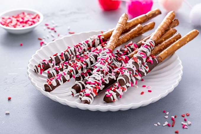 Valentines Day Sprinkles - 1.6 LB - Pink, Red and White Jimmies - Cookie, Cupcake, Cake Decorating Bulk