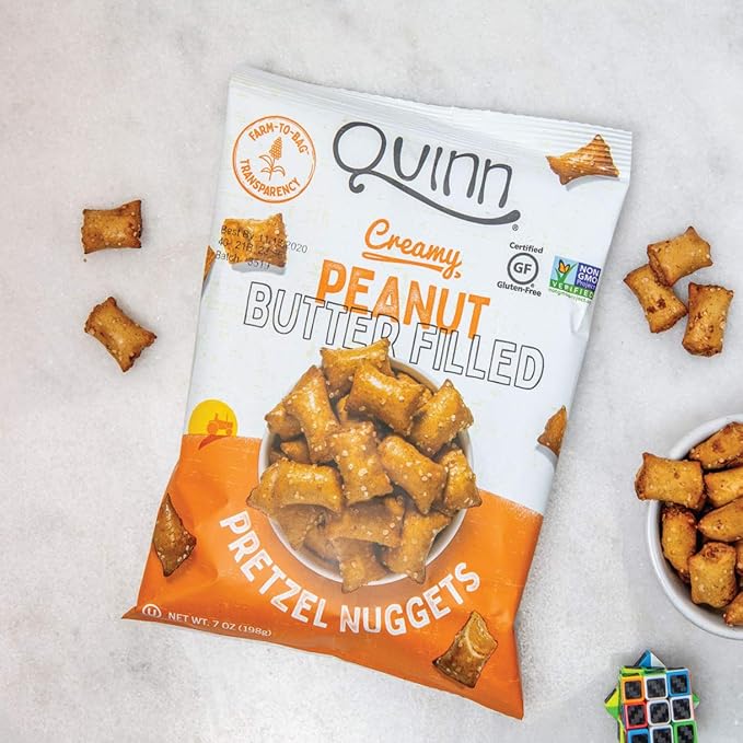 Quinn Snacks Peanut Butter Filled Pretzels, 7 Oz (Pack of 4)