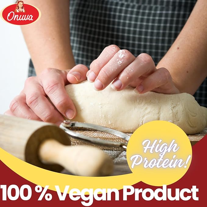 Vital Wheat Gluten by Onuva - 12 oz (340 g) -High Protein - Vegan - Non GMO - Keto Friendly - Bread Making - Natural Powder for Bread Machine - Low Carb - Vegan Gluten - For Seitan - Pack of 1
