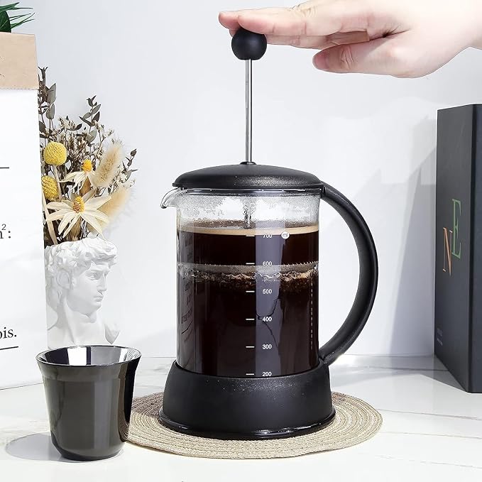 Easyworkz Eclipse French Press 27 oz Coffee Tea Maker with Borosilicate Glass