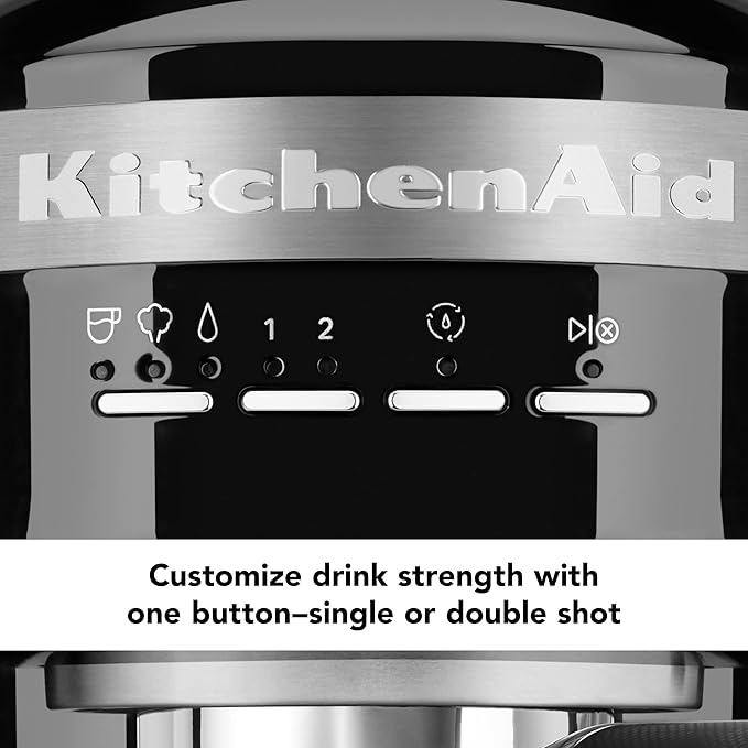 KitchenAid Metal Semi-Automatic Espresso Machine - KES6503,Black, 1.4 Liters