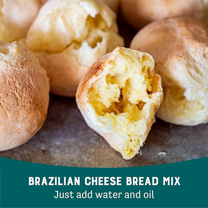 Judee's Brazilian Cheese Bread Mix 2.5 lb - Non-GMO and Just Add Water- Great for preparing in advance and making fresh - Gluten-Free and Nut Free Facility