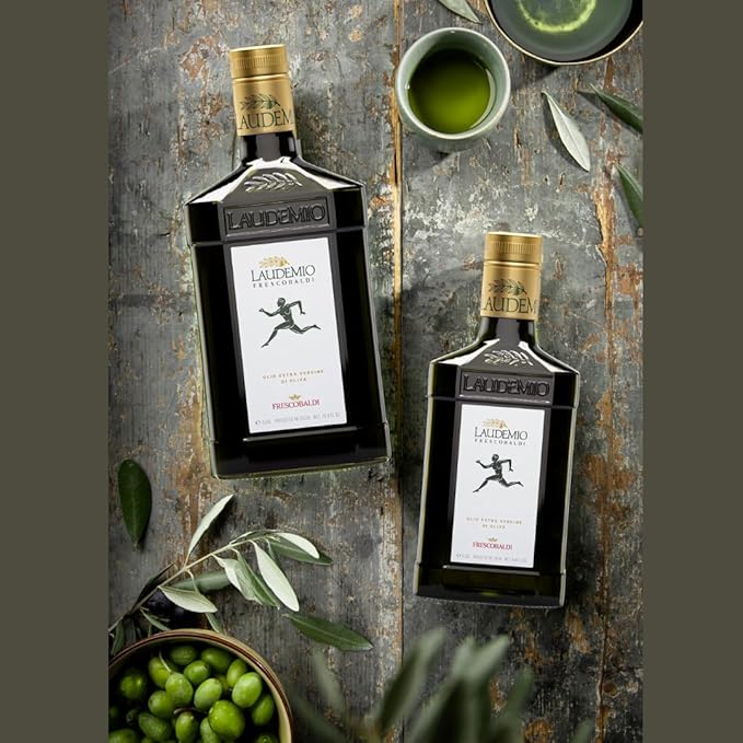 Frescobaldi Laudemio Extra Virgin Olive Oil, 8.45 FL Oz, 250ml, Pack of 1, Premium, Award Winning Product of Tuscany, Italy, Fruity & Peppery Flavor, Smooth & Robust Low Acidity, Rich in Polyphenols