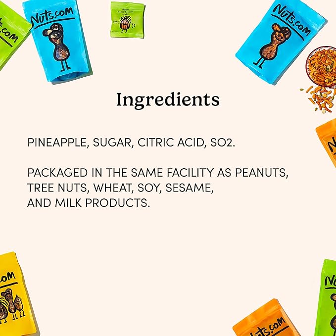 Nuts.com – Dried Pineapple Chunks – Sweet & Tart Treat for Adults & Kids, Good Source of Bromelain – Vegan, Gluten-Free & Kosher Pareve – 1.5 Pound Bag