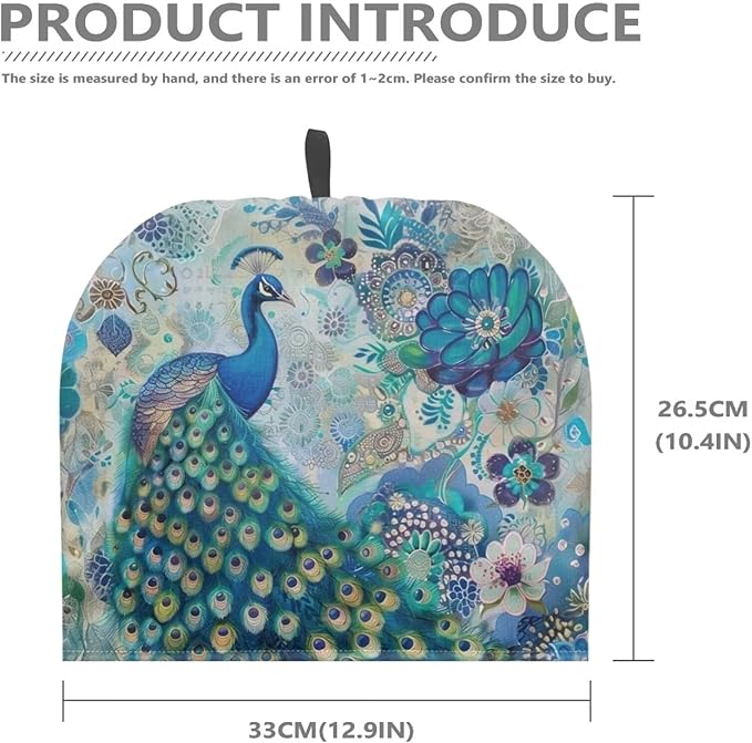 Peacock Tea Cozy for Teapot Insulated Boho Tea Cosy for Teapot Home Decoration Bohemia Tea Cozies Kitchen Accessory Tea Pot Cozy for Keeping Warm