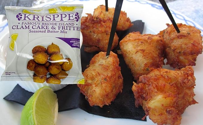 Krisppe Famous Rhode Island Style Clam Cake and Fritter Seasoned Batter Mix (3 Pack)