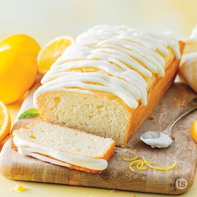 Tastefully Simple Sunny Lemon Pound Cake & Icing Mix - Perfect Pound Cake, Add Fruit for Breakfast Bars -17 oz - (2-Pack)