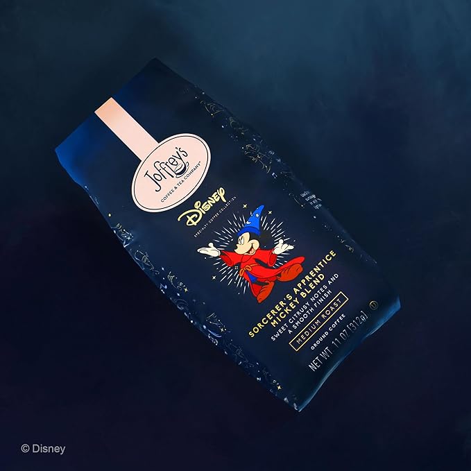Joffrey???Coffee - Disney Sorcerer???Apprentice Mickey Blend | Arabica Ground Coffee, Artisan Medium Roast, Rich & Smooth (Ground, 11oz)