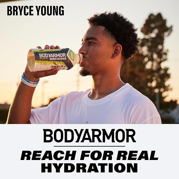 BODYARMOR ZERO Sugar Lemon Lime, Sugar Free Sports Drink - Low-Calorie Hydration - Natural Flavors with Potassium Packed Electrolytes, Antioxidants, and B-vitamins, 28 fl oz (Pack of 12)