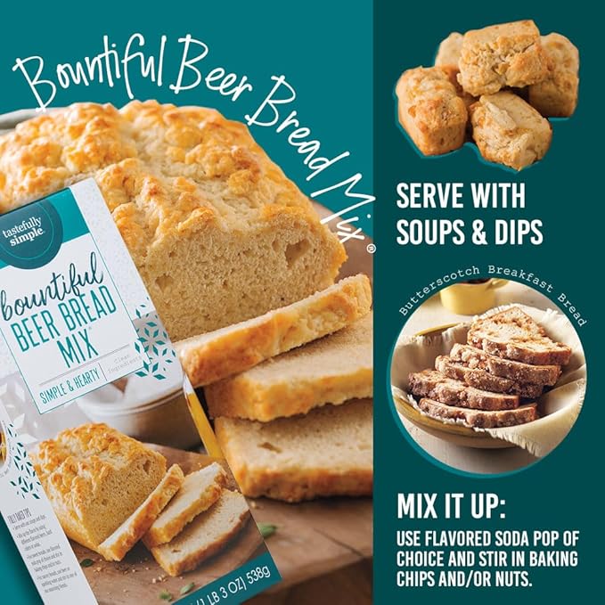 Tastefully Simple Bountiful Beer Bread Mix, 19 Ounce