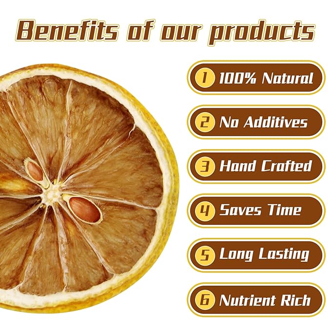iGAOZM Dried Lemon Slices,12.34oz/350g,No Sugar Added,Natural Dehydrated Lemon Slices for Cocktails Garnish,Tea,Fruit Snacks,Craft Decoration,DIY