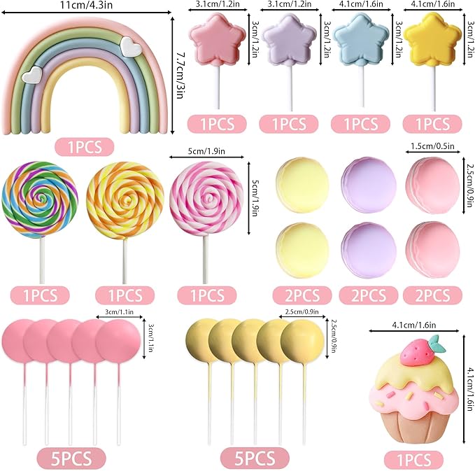 Candyland Cupcake Toppers Candy Cake Topper Sweet One Cake Topper