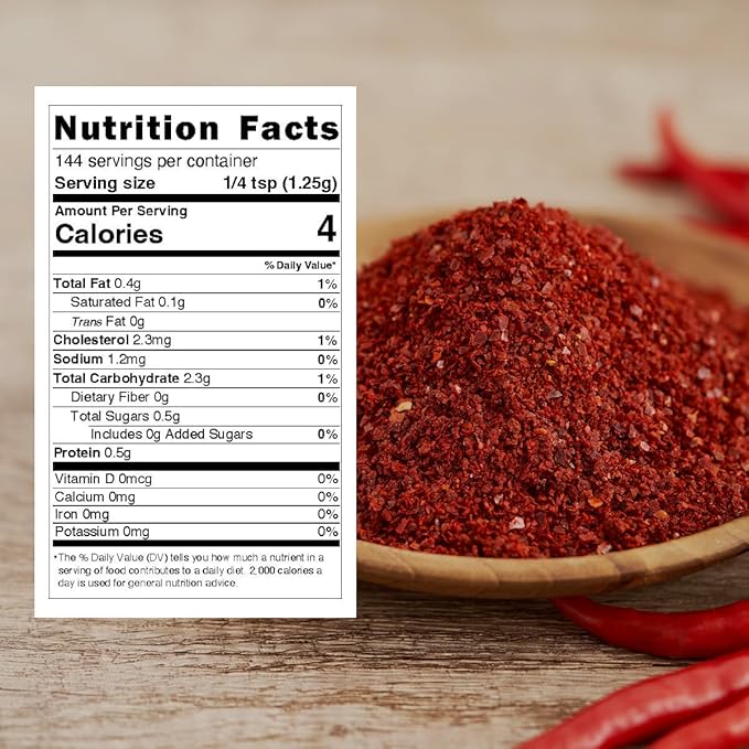 Asiatic Dishes Gochugaru Korean Red Pepper Flakes ??6.34oz Bottle of Sun-Dried Chili Powder for Kimchi, Soups, Stews, and Versatile Cooking
