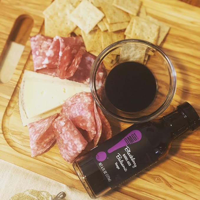 OMG! Oils: Gourmet Blackberry Barrel-Aged Balsamic Vinegar (Perfect for Dipping, Marinades, Glazing and Topping!), 177ml/6oz??,<div>