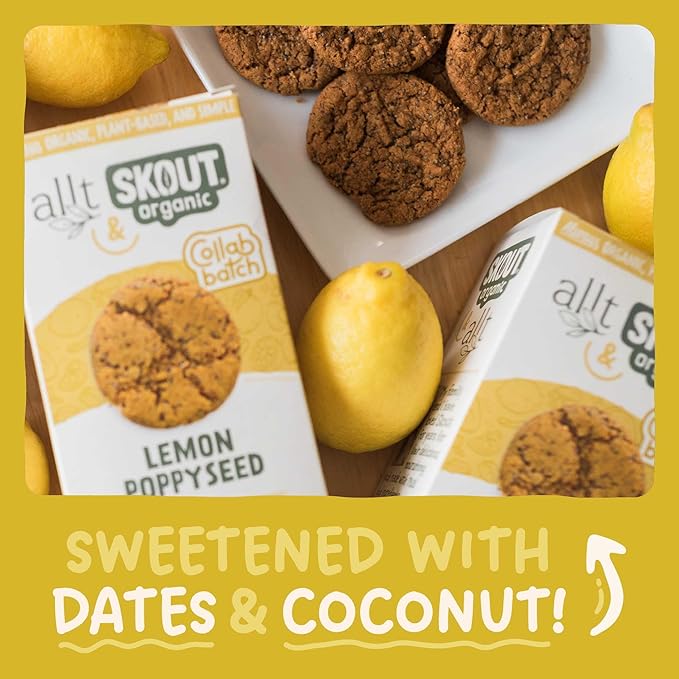 Skout Organic Soft Baked Cookie Variety Pack (3 Pack) | Soft Baked Cookies | Plant-Based | Vegan | Gluten, Dairy, & Soy Free (3 Pack, Lemon Poppyseed)