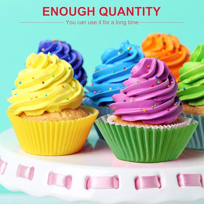 Zonon 1000 Counts Cupcake Liners for Baking Liners Paper Cupcake Wrappers Bulk Cup Cake Cases Muffin Baking Paper Cups for Candy Cooking(Assorted Colors,1.18 Inch-mini Size)