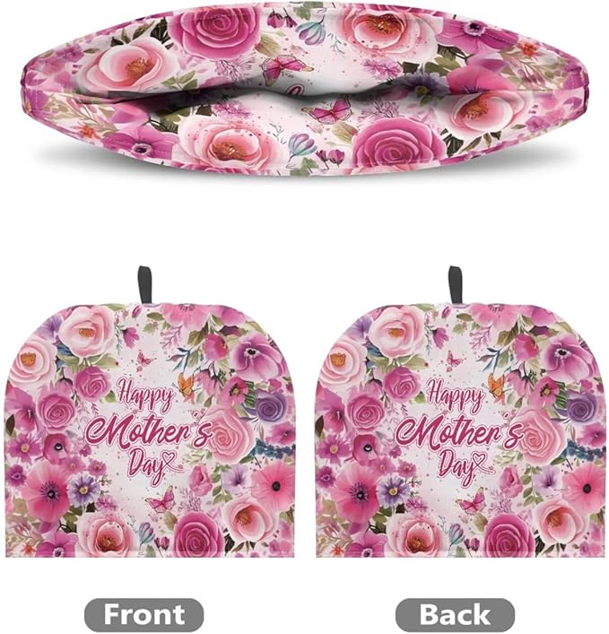 Mother's Day Roses Kettle Dust Cover Large Tea Cosy Portable Easy to Clean Tea Pot Dust Cover Insulated Tea Cosy Suitable for Kitchens Hotels or Cafes