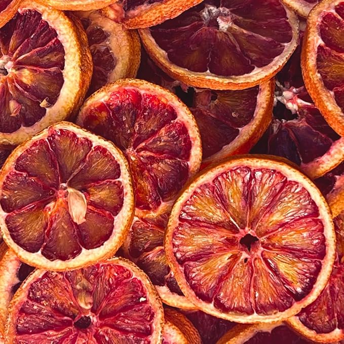 Dehydrated Dried Blood Orange Slices Wheels | 17+ Slices | 100% Natural | Sugar Free, Gluten Free | Dehydrated Citrus for Cocktails, Garnishes, Deserts | 1.76 Oz (50 Grams) | Drink Botanicals Ireland