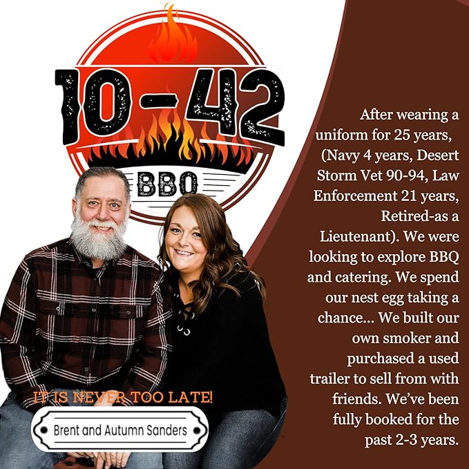10-42 Spicy BBQ Rub Seasoning (NO MSG, Low Sodium) - All natural, Hot BBQ Rub | Meat Grilling Spicy Dry Rub | Steak and Beef Seasoning | Prime Rib, Spare Ribs, Butt, Brisket, Pulled Pork, Chicken, Turkey Rub| 5.5 oz