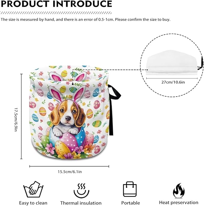 Easter Bunny Eggs Tea Cozy for Teapot Insulated Kitchen Home Decorative Tea Pots Cozy with Insulation Pad for Housewife, Friend, Mom