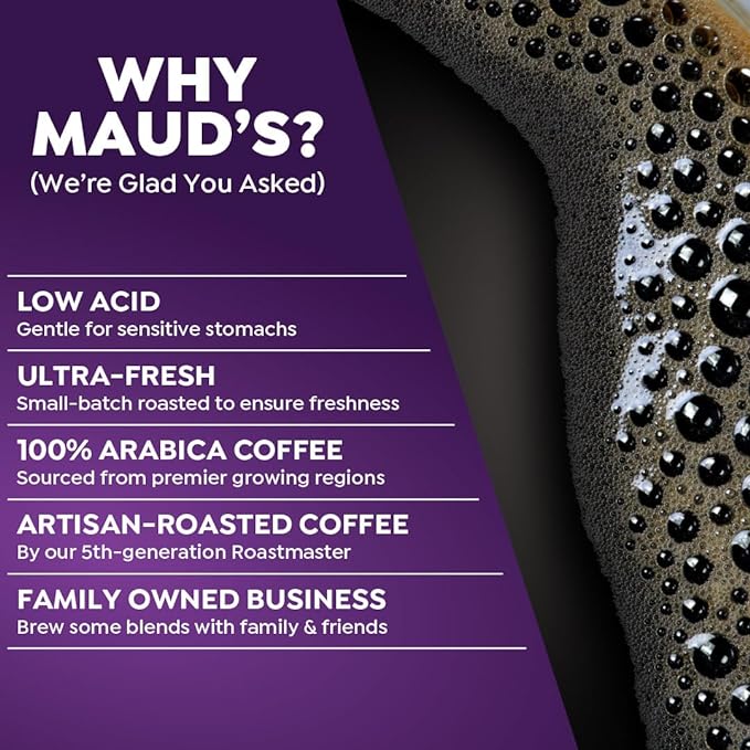 Maud's Half Caff Coffee Pods, 200 ct, Medium Roast Coffee in Recyclable Single Serve Pods – 100% Arabica Coffee, Compatible with Keurig K Cups Maker