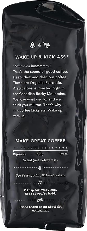 Kicking Horse Coffee Kick Ass Dark Roast Ground (10 Oz) and Smart Ass Medium Roast Whole Bean (10 oz) Bundle