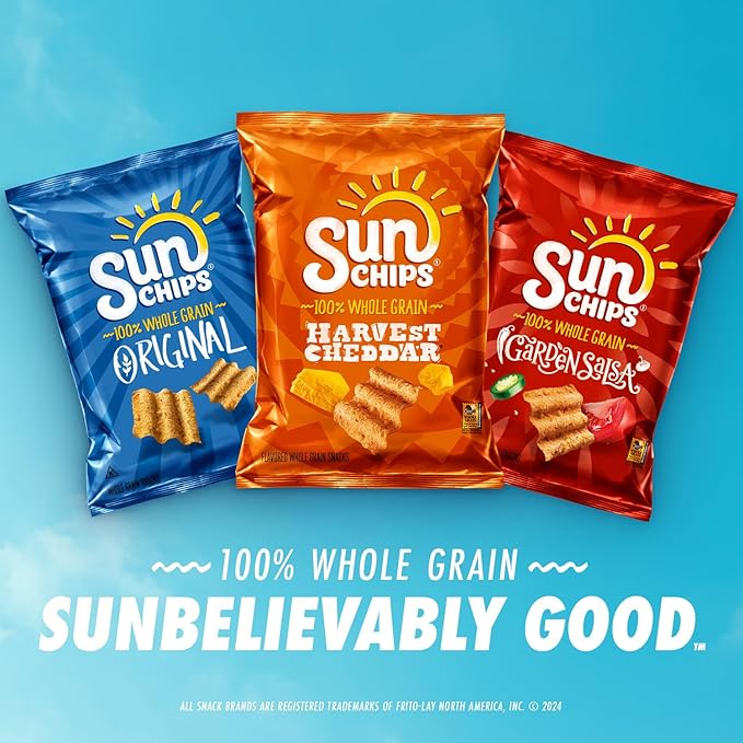 SunChips Garden Salsa Flavored Multigrain Snacks, 1 Ounce (Pack of 104)