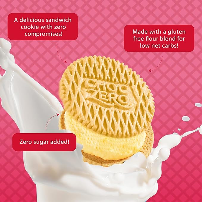 ChocZero Churro Dunkies ??Sugar Free Cinnamon Vanilla Sandwich Cookies, Keto Friendly, Low Net Carb, High Fiber, Gluten Free ??9oz Box
