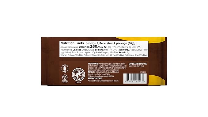 Schär Gluten-Free Hazelnut Wafers, 1.8oz, 20-Pack ??Crisp Wafers with Creamy Hazelnut Filling, Non-GMO, No Preservatives, Perfect Snack or Treat
