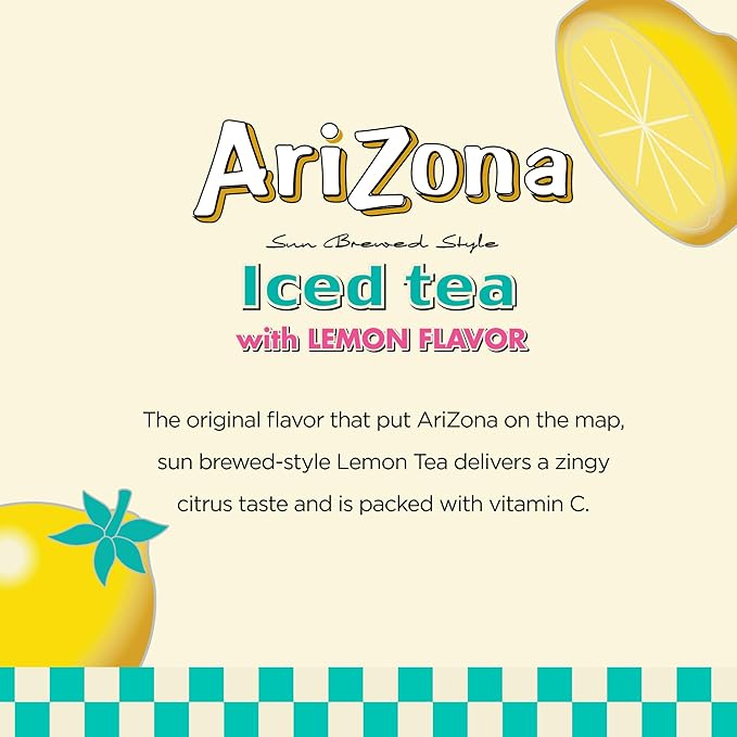 AriZona Lemon Tea - 16 Fl Oz (Pack of 12)