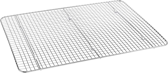 Kitcom Large Cookie Sheet 17.7x12.8in with Rack, Nonstick Baking Pan/Tray with Stainless Steel Cooling Baking Rack Sets, Pack of 2