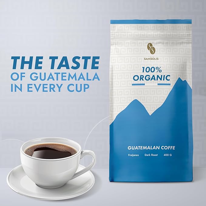 Ground coffee, Ground coffee dark roast, 100% Guatemalan Coffee, Fraijanes ground coffee flavored, Coffee in a 14oz bag