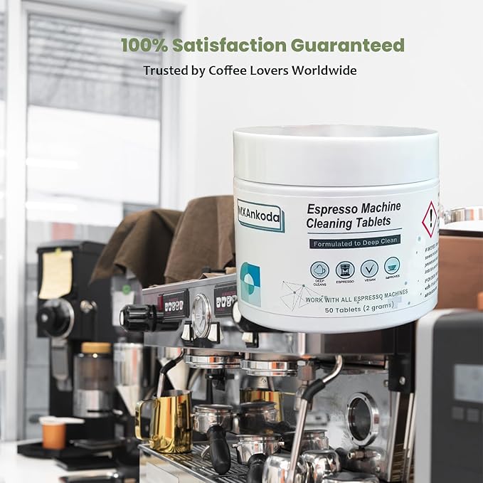 Coffee Maker Cleaner Descaler Tablets(50 Counts), Descaling Solution for Brevle, Nespres, Keurig, Ninja, Delonhi, Miele, Gaggia, Removes Limescale, Oil Buildup for Universal & Espresso Coffee Machine