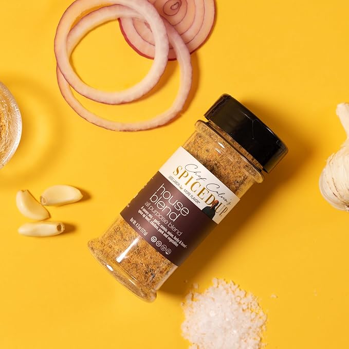 Spiced Up House Blend Seasoning ??All-Purpose Spice Mix for Cooking, Grilling & Roasting ??Vegan, Gluten-Free, Non-GMO, No Fillers ??Bold, Smoky, Savory Flavor ??5.9 oz