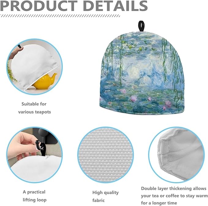 3D Print Tea Cozies for Teapot & Kettle - Insulated, Portable, Machine Washable - Large Teapot Cover Keeps Warm