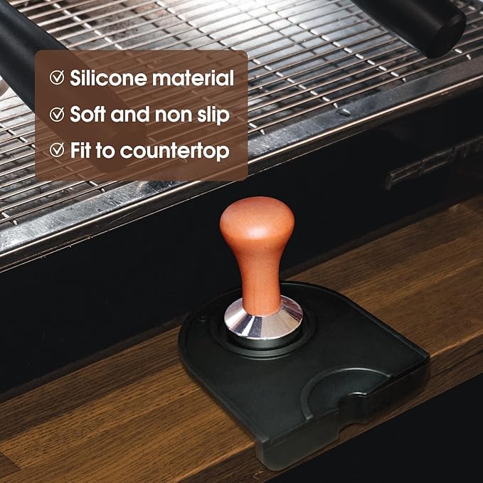 Silicone Coffee Tamper Mat, Espresso Silicone Mat 5.5 inches X 4.9 inches Espresso Tamper Mat, Silicone Gel Coffee Tamper Mat, Non-slip Coffee Mat