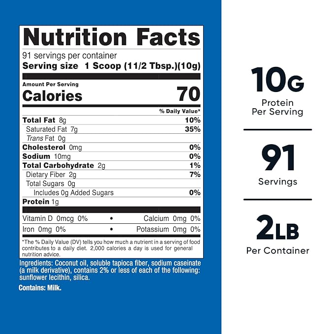 Nutricost Coconut Oil Powder 2 LBS (90 Servings) - Non-GMO And Gluten-Free - Premium Quality